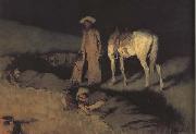 Frederic Remington In From the Night Herd (mk43) oil painting reproduction